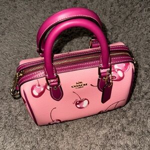 Coach Pink Cherry Print Women's Bag